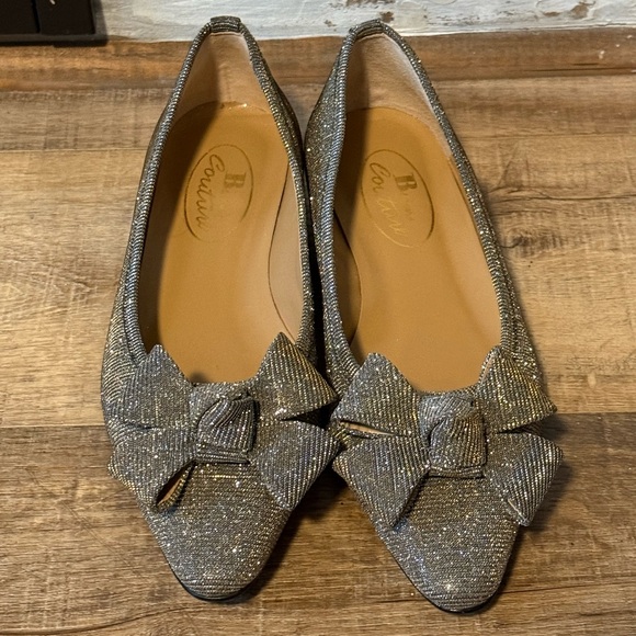 Shimmering Bow Detail Flats - Picture 12 of 12